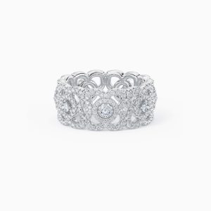 Enchanted Lotus band in white gold